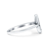 Starfish Oxidized Band Solid 925 Sterling Silver Thumb Ring (11mm)