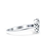 Elephant Oxidized Band Solid 925 Sterling Silver Thumb Ring (8mm)