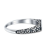 925 Sterling Silver Signet Oxidized Trendy Band Thumb Ring Wholesale