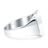 925 Sterling Silver Classical Signet High Polished Mens Band Ring Wholesale