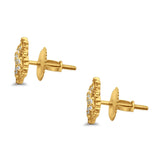 Diamond Butterfly Earrings Beaded 14K Yellow Gold 0.14ct Wholesale