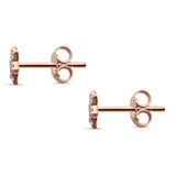 Minimalist Star Diamond Stud Earring 14K Rose Gold 0.13ct Wholesale