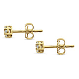 Cluster Flower Diamond Stud Earring 14K Yellow Gold 0.15ct Wholesale