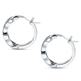 Twisted Infinity Huggie Hoop Earrings Simulated Ruby 925 Sterling Silver Wholesale