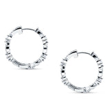 Huggie Hoop Earrings Cubic Zirconia 925 Sterling Silver Wholesale