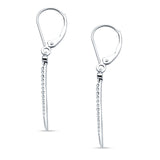 Drop Dangle Leverback Earrings Cubic Zirconia 925 Sterling Silver Wholesale