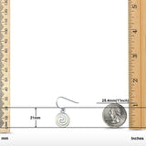 Drop Dangle Swirl Spiral Earrings Lab Created White Opal 925 Sterling Silver (21mm)