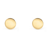 14K Yellow Gold Solid Petite Round Love Half Ball Studs Earring Best Birthday Or Anniversary Gift