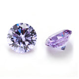 (Pack of 5) Round Simulated Lavender CZ