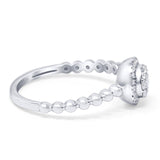 14K White Gold 0.25ct Round 7.8mm G SI Promise Diamond Engagement Wedding Ring Size 6.5