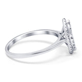 14K White Gold 0.38ct Round 12.5mm G SI Promise Diamond Engagement Wedding Ring Size 6.5