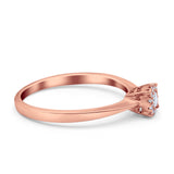 14K Rose Gold 0.15ct Round 5mm G SI Diamond Solitaire Promise Engagement Wedding Ring Size 6.5