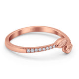 14K Rose Gold 0.21ct 2 Marquise Morganite 6.5mm G SI Diamond Engagement Wedding Ring Size 6.5