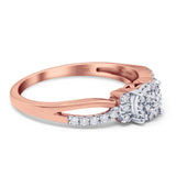 14K Rose Gold 0.22ct Round 5.5mm G SI Diamond Solitaire Engagement Wedding Ring Size 6.5