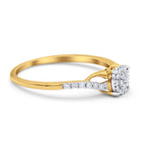 14K Yellow Gold 0.18ct Round 5.5mm G SI Diamond Engagement Wedding Ring Size 6.5