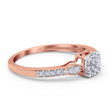 14K Rose Gold 0.16ct Round 5.5mm G SI Diamond Engagement Wedding Ring Size 6.5