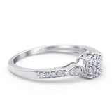 14K White Gold 0.16ct Round 5.5mm G SI Diamond Engagement Wedding Ring Size 6.5