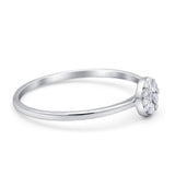 14K White Gold 0.17ct Round 5.5mm G SI Diamond Solitaire Promise Engagement Wedding Ring Size 6.5