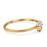 14K Yellow Gold 0.17ct Round 5.5mm G SI Diamond Solitaire Promise Engagement Wedding Ring Size 6.5