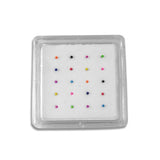 Silver Nose Stud Color Ball 925 Sterling Silver-2mm (20 Nose Studs in a Box)