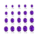 (Pack of 5) Oval Simulated Amethyst CZ