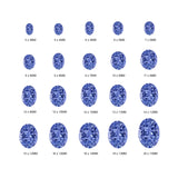 (Pack of 5) Oval Simulated Tanzanite CZ