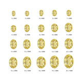 (Pack of 5) Oval Simulated Yellow CZ