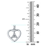 925 Sterling Silver Celtic Heart Charm Pendant Fashion Jewelry Gift