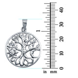 Tree of Life Moon and Sun Pendant Charm 925 Sterling Silver