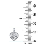 Medieval Heart Charm Pendant 925 Sterling Silver