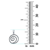 Spiral Charm Pendant 925 Sterling Silver (15mm)