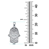 Hamsa Pendant Charm 925 Sterling Silver (23mm)