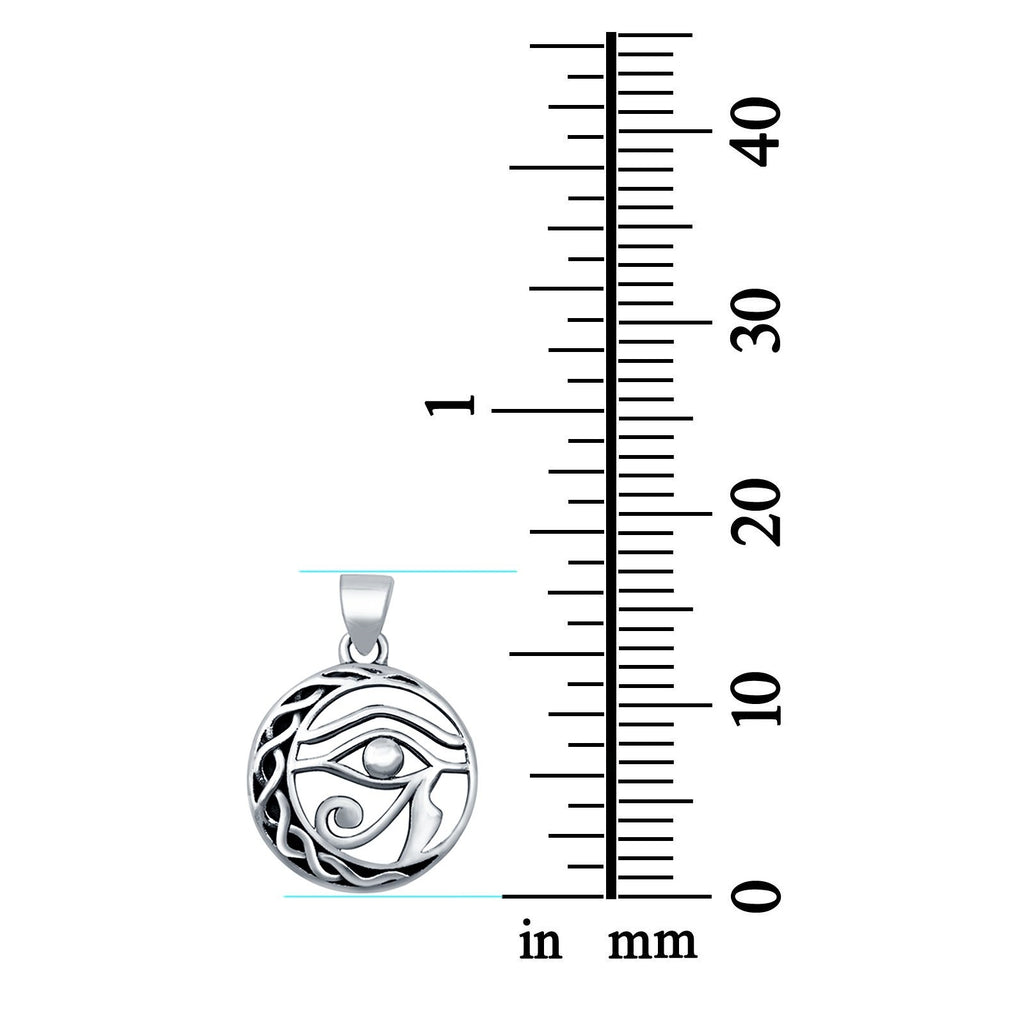 Eye of Horus Pendant Charm Fashion Jewelry 925 Sterling Silver Blue