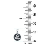 Eye of Providence Charm Pendant Round 925 Sterling Silver