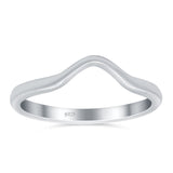 Contour Curved Band Solid 925 Sterling Silver Thumb Ring (2mm)