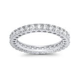 Eternity Wedding Band Rings Round Simulated CZ 925 Sterling Silver