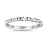 Full Eternity Stackable Wedding Rings Simulated CZ 925 Sterling Silver