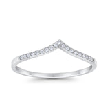 Eternity Wedding Band Ring Simulated Cubic Zirconia 925 Sterling Silver