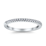 Eternity Bands Wedding Round Simulated CZ 925 Sterling Silver
