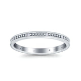 Eternity Ring Wedding Band Round Simulated Cubic Zirconia 925 Sterling Silver (2.4mm)
