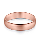 Rose Tone, Wedding Band Ring Round 925 Sterling Silver (6MM)