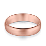 Rose Tone, Wedding Band Ring Round 925 Sterling Silver (7MM)
