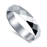 Wedding Band Hammered DC Style Ring Round 925 Sterling Silver (4mm)