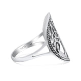 Generations New Design Celtic Tree Of Life Oxidized Band Solid 925 Sterling Silver Thumb Ring 19mm