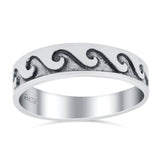 Braided Oxidized Band Solid 925 Sterling Silver Thumb Ring (5mm)