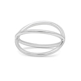 Infinity Plain X Crisscross Ring Band Solid 925 Sterling Silver 9mm(0.35)