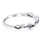 Vines Band Oxidized Ring Solid 925 Sterling Silver (4.5mm)