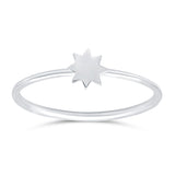 Star Oxidized Band Solid 925 Sterling Silver Thumb Ring (4mm)