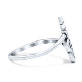 Triquetra Love Key Celtic Knot Heart Shape Propensity Oxidized Band Thumb Ring