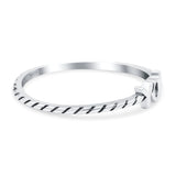 You Band Oxidized Solid 925 Sterling Silver Thumb Ring (3.5mm)